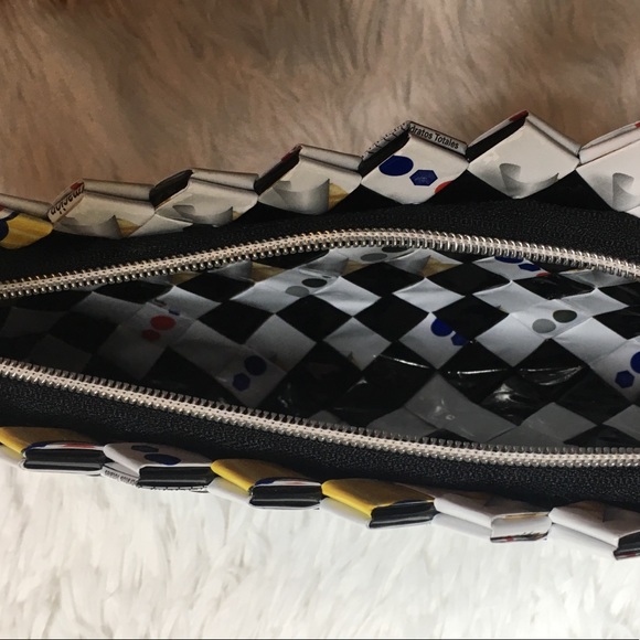 Nahui Ollin Recycled Wrapper Checkerboard Clutch - Picture 8 of 8